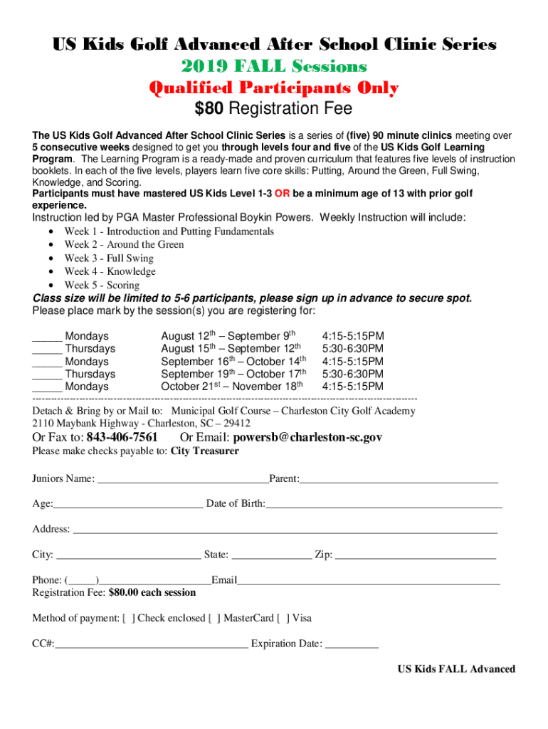 Fillable Online Top Junior Golf Tournaments You Need To Know About Fax