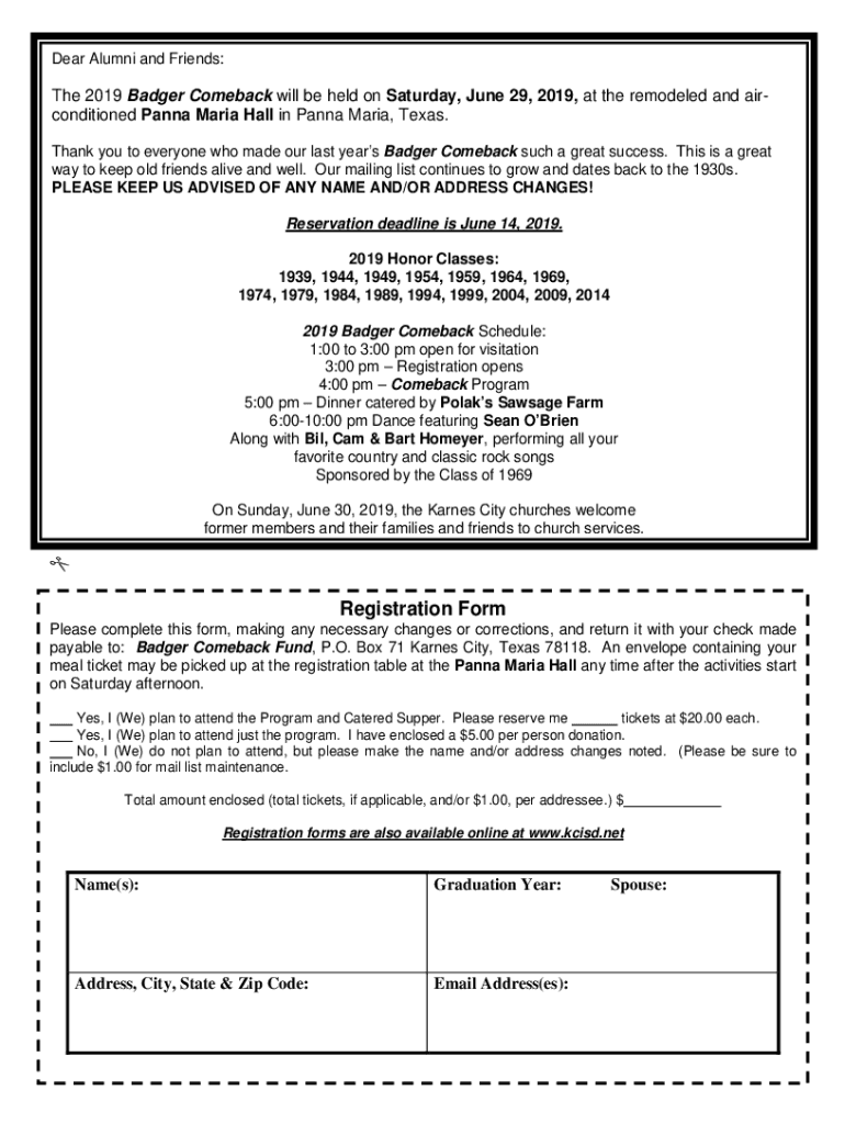 Fillable Online Registration Form Karnes City ISD Fax Email Print