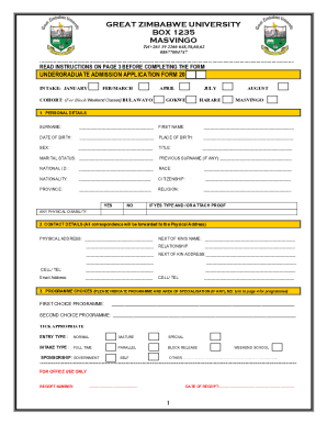 Fillable Online How To Apply - Great Zimbabwe University Fax Email
