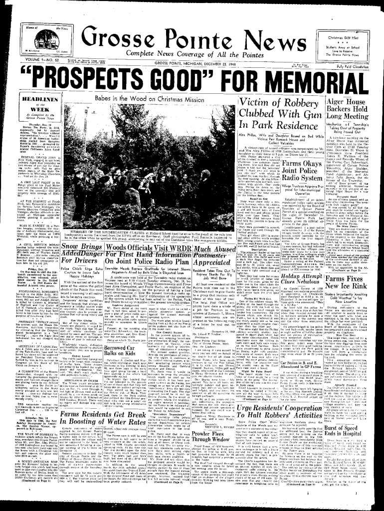 Fillable Online digitize gp lib mi Grosse POInte ews Fax Email Print