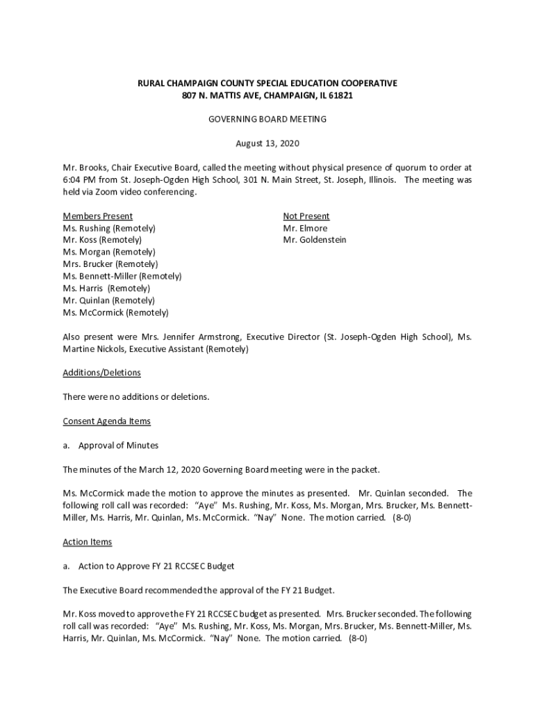 Fillable Online rural champaign county special education cooperative