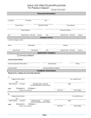 Child Life Department Practicum Program