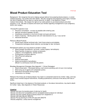 Blood Product Education Tool - Alaska Native Medical Center