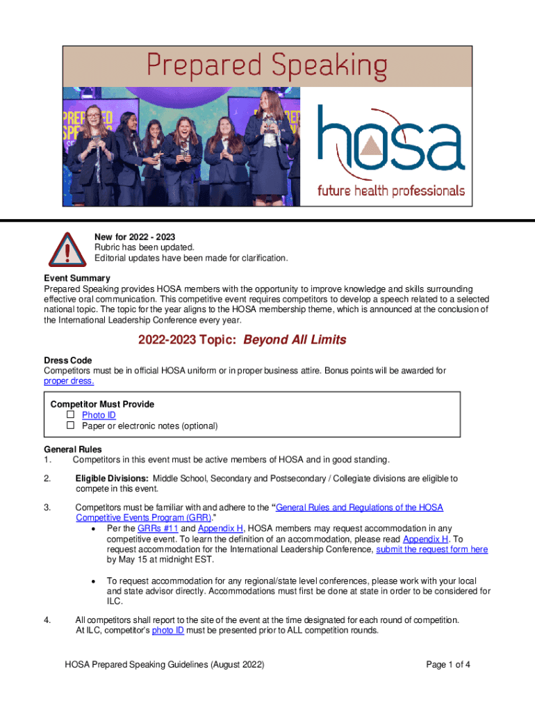 Fillable Online HOSA Research Poster Guidelines (August 2022) Page 1 of