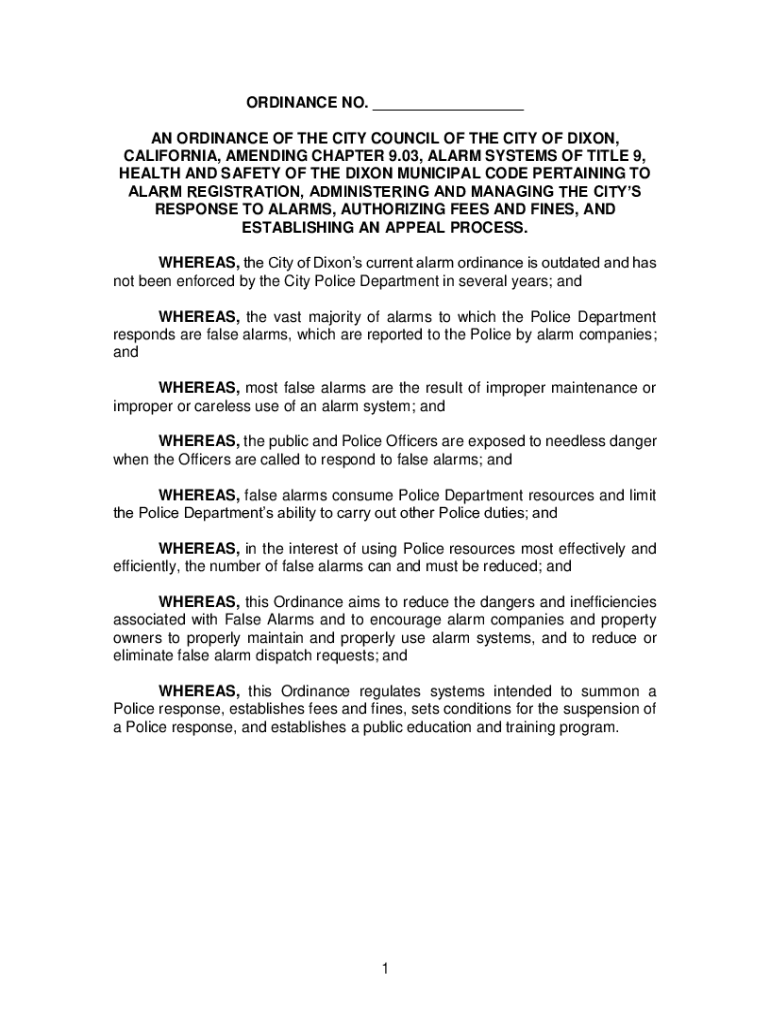 Fillable Online the Official Website of the City of Dixon, CA ...