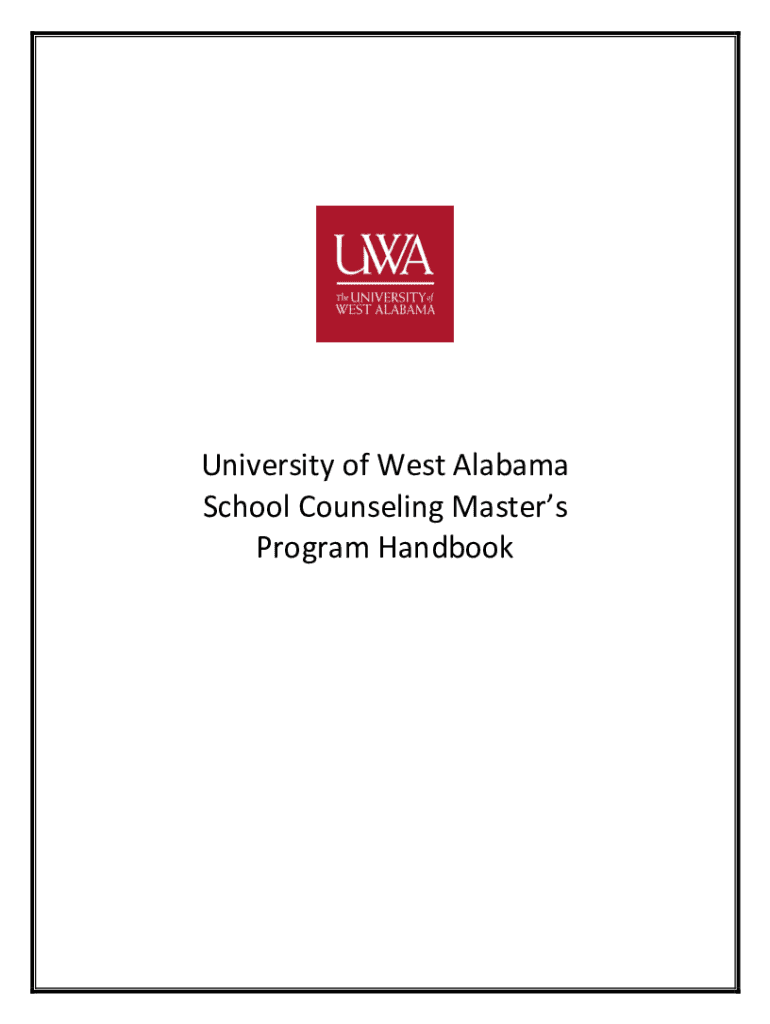 Fillable Online University of West Alabama School Counseling Master's