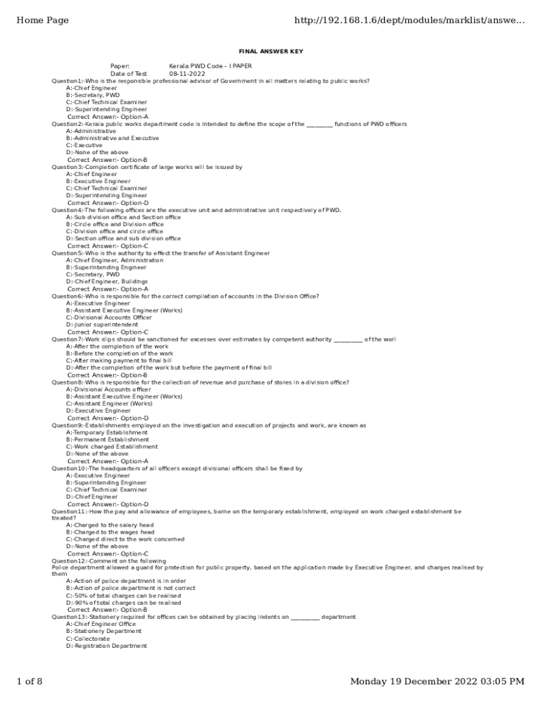 Fillable Online Kerala PWD Code Fax Email Print - pdfFiller