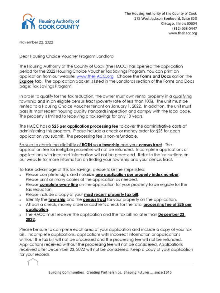 Fillable Online ResourcesHACC Housing Authority of Cook County Fax