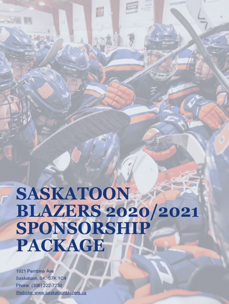 Fillable Online Saskatoon Blazers, the birthplace of hockey's best players Fax Email Print