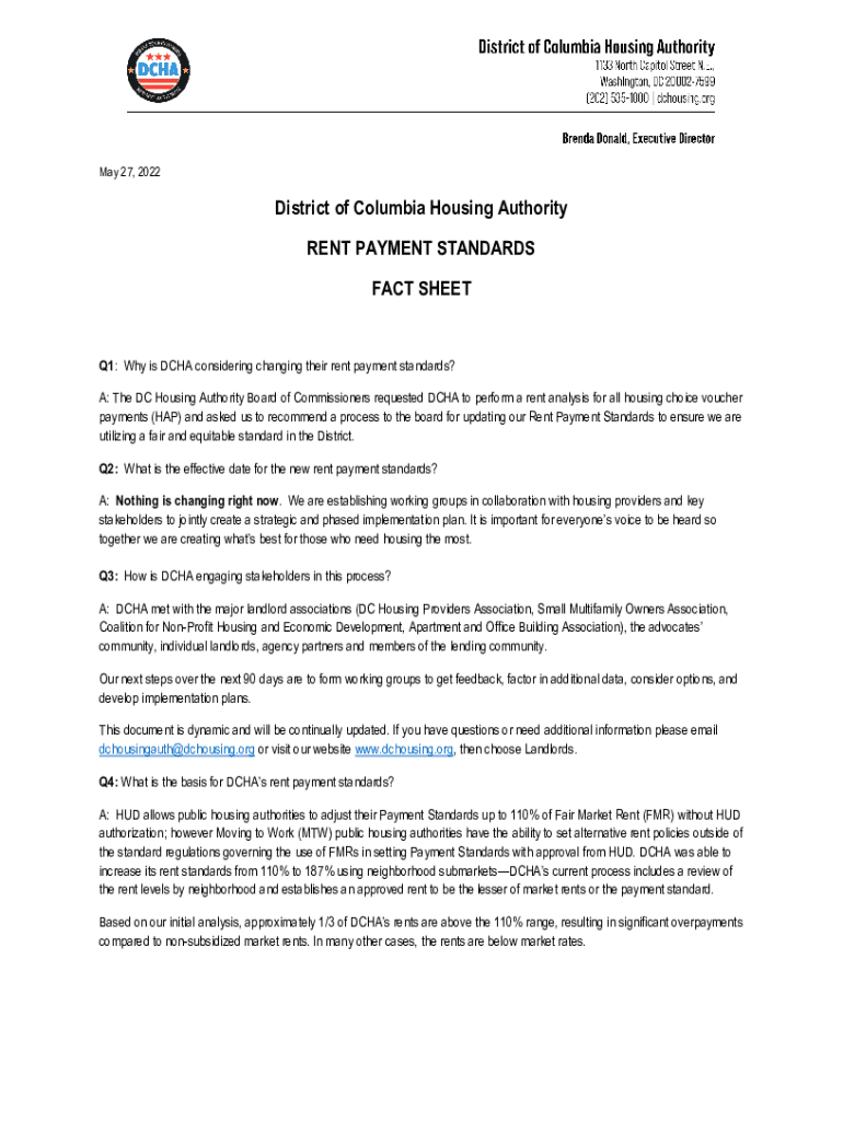 Fillable Online Thousands of people in DC use housing vouchers. How