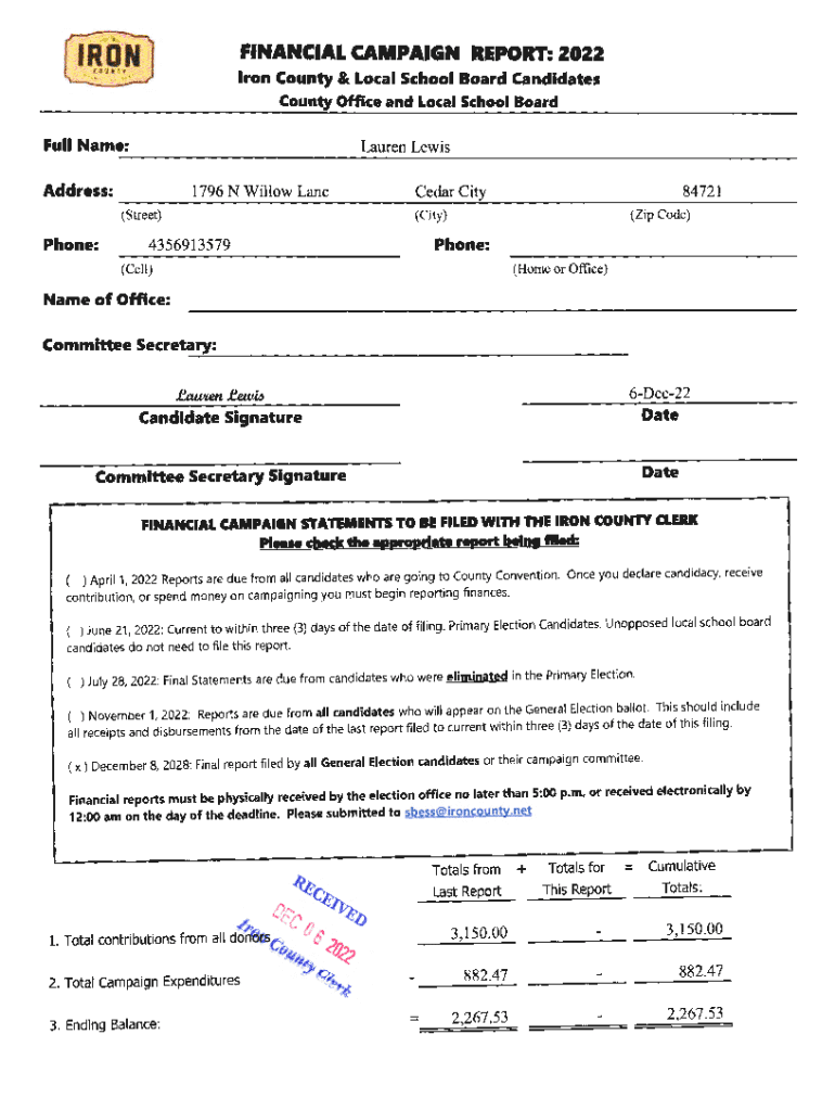 Fillable Online Delinquent Tax ListingIron County, Utah Fax Email Print