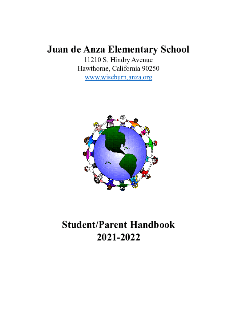 Fillable Online School Forms Juan de Anza Elementary School Fax Email