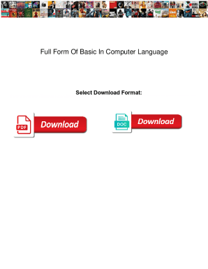 Fillable Online Full Form Of Basic In Computer Language. Full Form Of ...