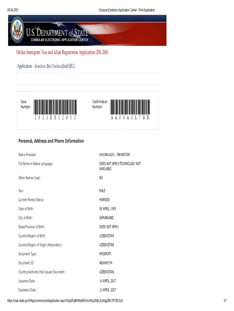 Fillable Online DS 260 Immigrant Visa Alien Registration Application Form Fax Email Print ds-260-form-step-by-step-complete-guide