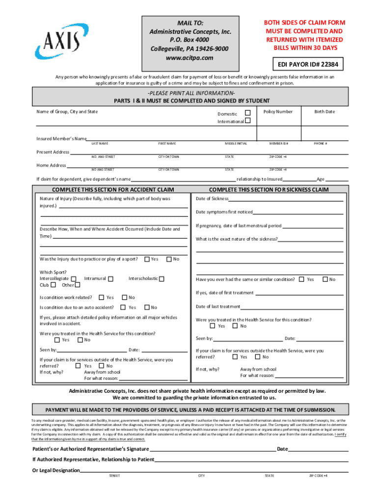 Fillable Online Medical Expense Claim Form Fax Email Print pdfFiller