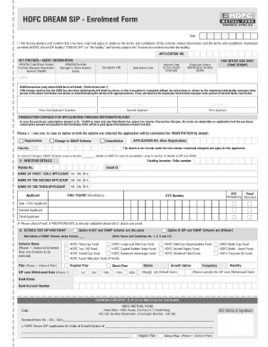 HDFC Dream SIP Application Form 270922.cdr - HDFC Mutual Fund