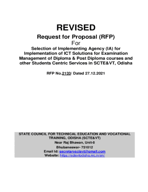 Request for Proposal (RFP) - SCTEVT Odisha