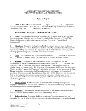 Example of Contract Services Agreement for Public Works (PDF)