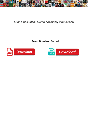 Fillable Online Crane Basketball Game Assembly Instructions. Crane ...