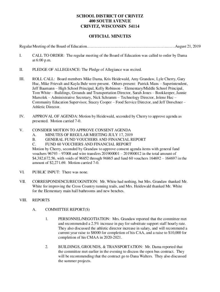 Fillable Online Crivitz School District U.S. News Education Fax Email Print pdfFiller