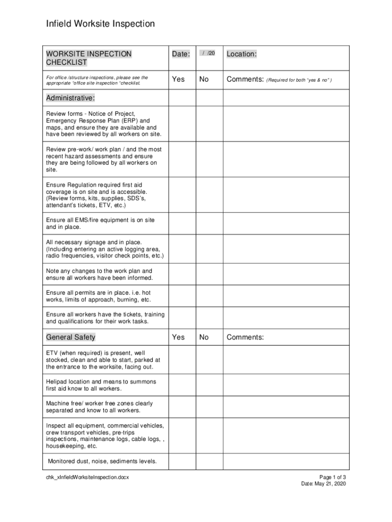 Fillable Online How to Create and Use an Effective SelfInspection