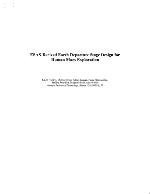 Fillable Online ntrs nasa ESASDerived Earth Departure Stage Design for
