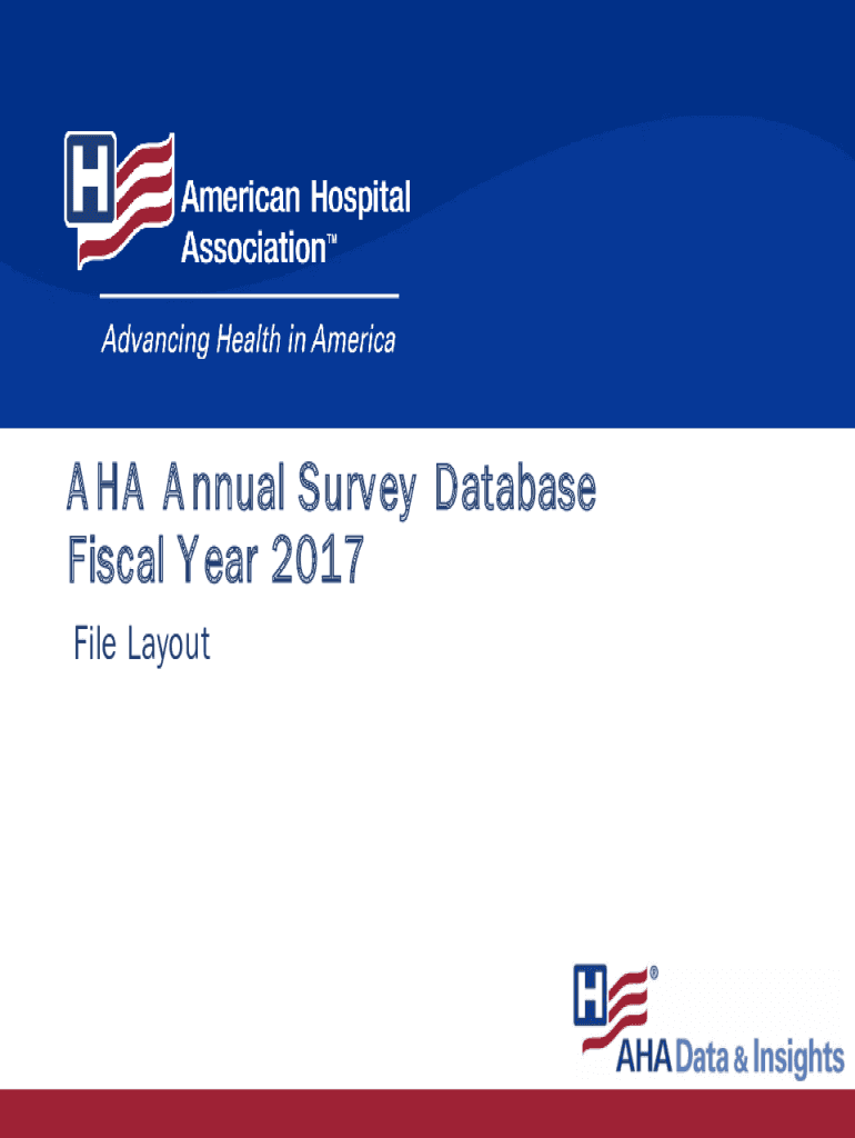 Fillable Online AHA Annual Survey Database Fiscal Year 2017 Fax Email ...