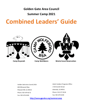 Fillable Online Golden Gate Area Council, California, Offices - Using ...
