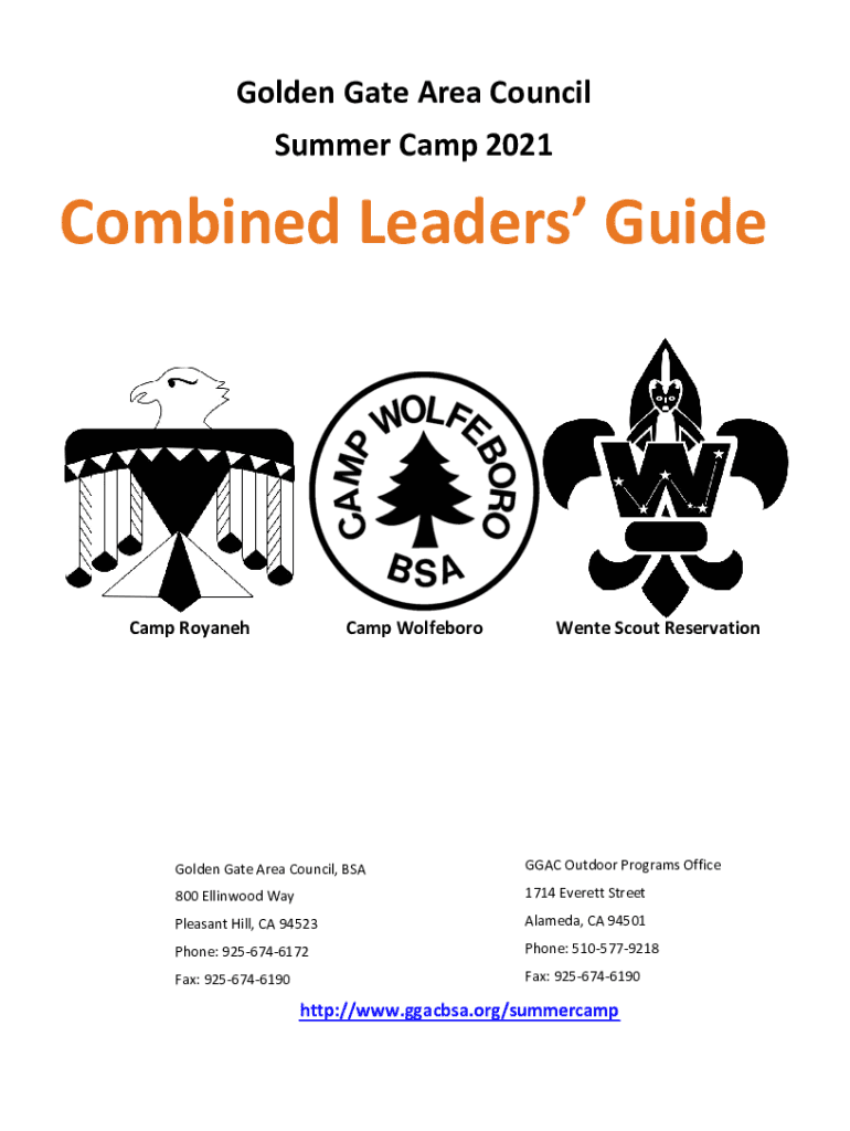 Fillable Online Golden Gate Area Council, California, Offices - Using ...