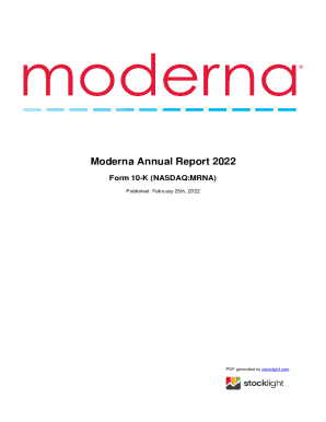 Fillable Online SEC Filings - Moderna, Inc. (MRNA) - 10-K Annual Report