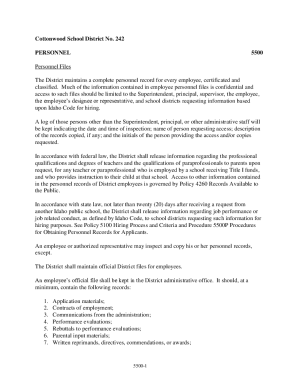 The mandatory content of the personnel file in Romania