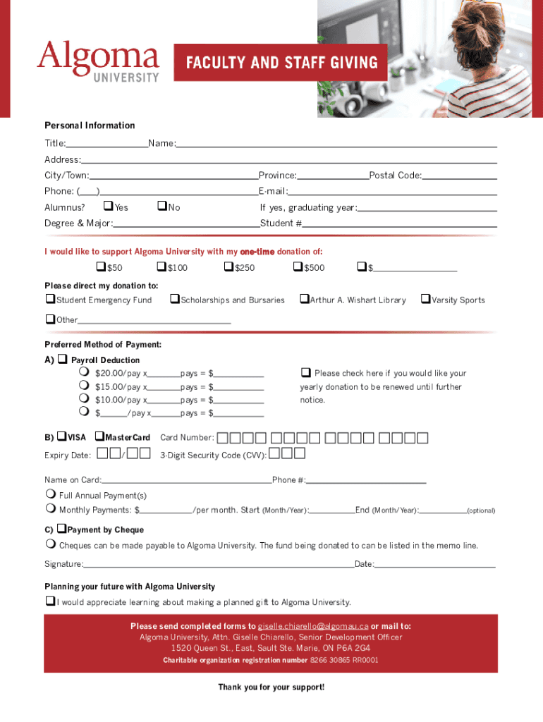 Fillable Online Alumni and Development Personal Update Form Fax Email