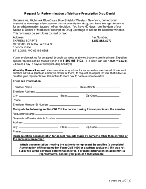 Fillable Online Blue shield appeal form for providers ...