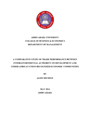 Addis Ababa University College of Business and Economics ...