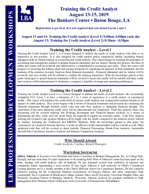 Training the Credit Analyst - Level 1 (In-Person Only)