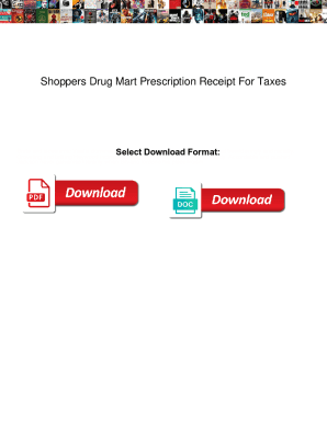 shoppers drug mart prescription receipt for taxes