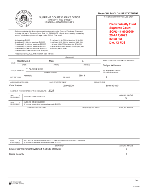 Fillable Online supreme court clerk's office - Hawaii State Judiciary ...