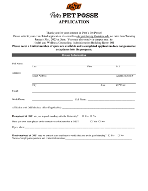 Fillable Online application - Oklahoma State University-Oklahoma City ...