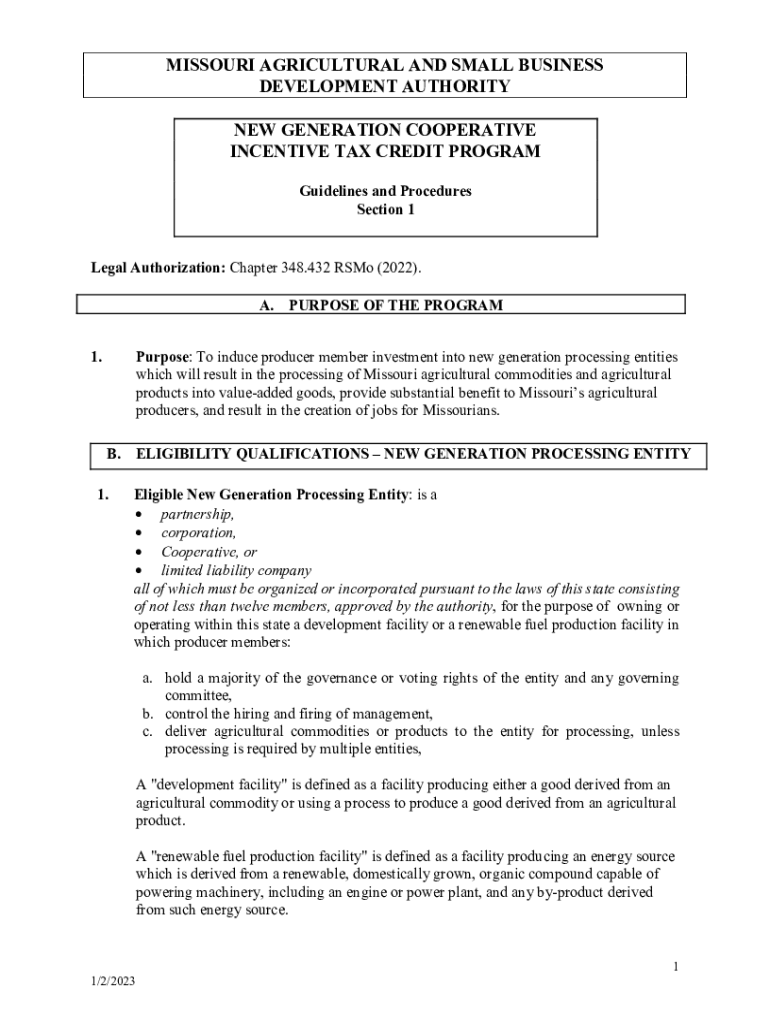 Fillable Online Missouri Tax Rate Cut And Expanded Agricultural