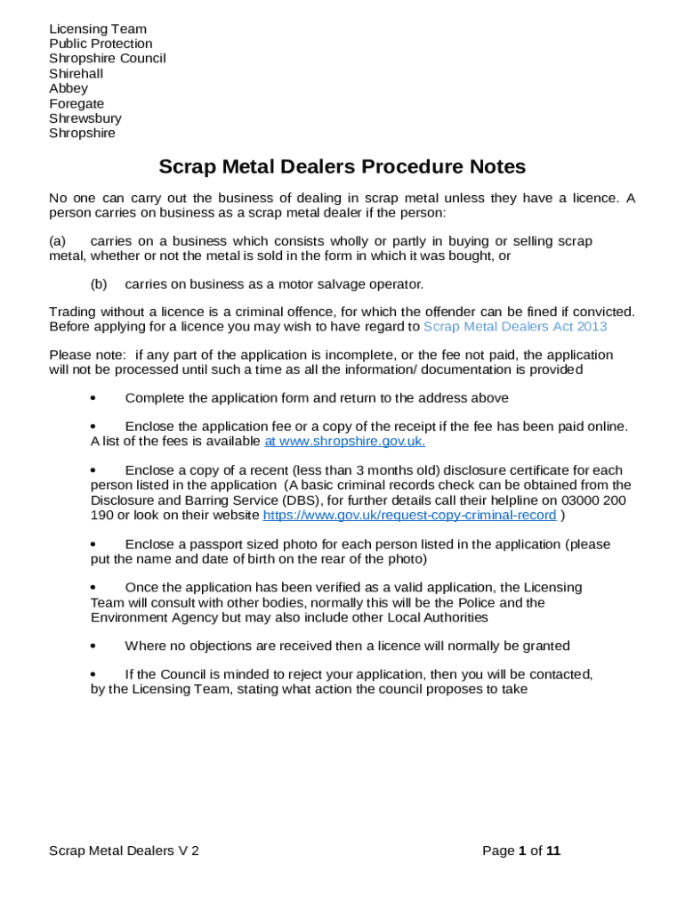 Do You Need a License to Sell Scrap Metal? Doc Template pdfFiller