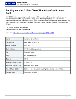 325181060Routing Number of Numerica Credit Union in Spokane Valley. Routing Number 325181060 belongs to the Numerica Credit Union, Washington, Spokane Valley, 14610 East Sprague Ave. The phone number of the branch and other data are shown in the ta