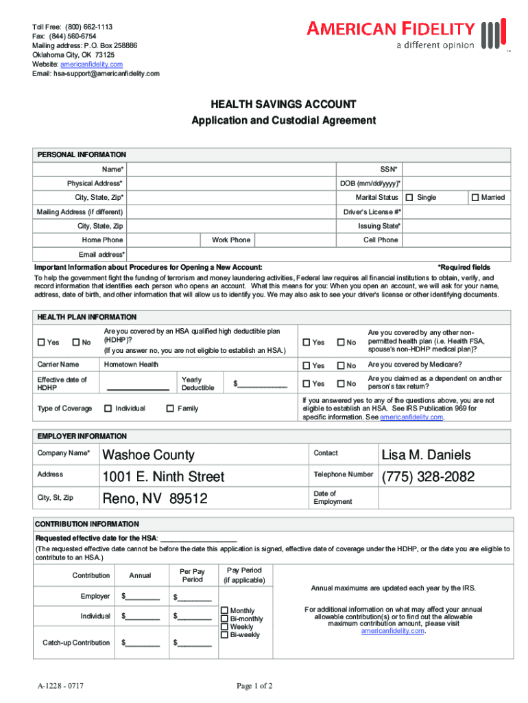 Fillable Online HSA ROLLOVER/TRANSFER FORM Fax Email Print pdfFiller