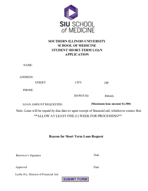 Short-Term Loans - Office of Student Financial Aid