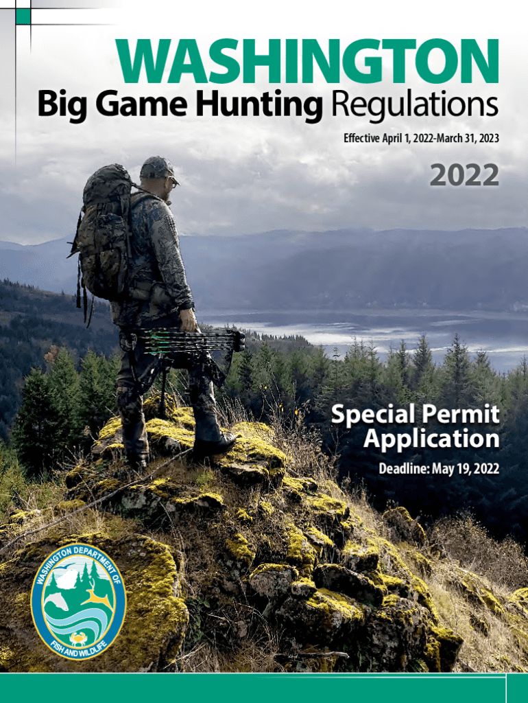 Fillable Online Important Hunting DatesWashington Department of