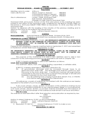 4:00 p.m. Clerk calls - Long Beach Township