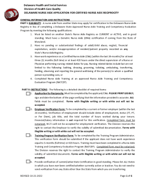 Fillable Online dhss delaware State of Georgia Nursing Aide Registry