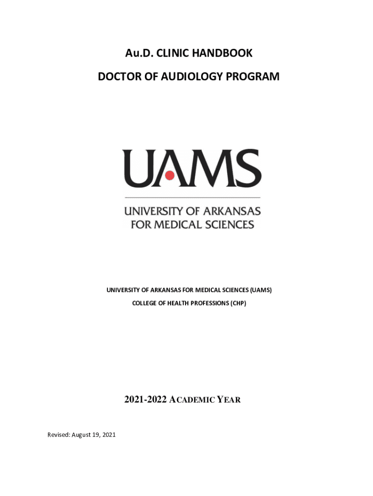 Fillable Online Healthprofessions Uams Catalogs And Handbooks UAMS