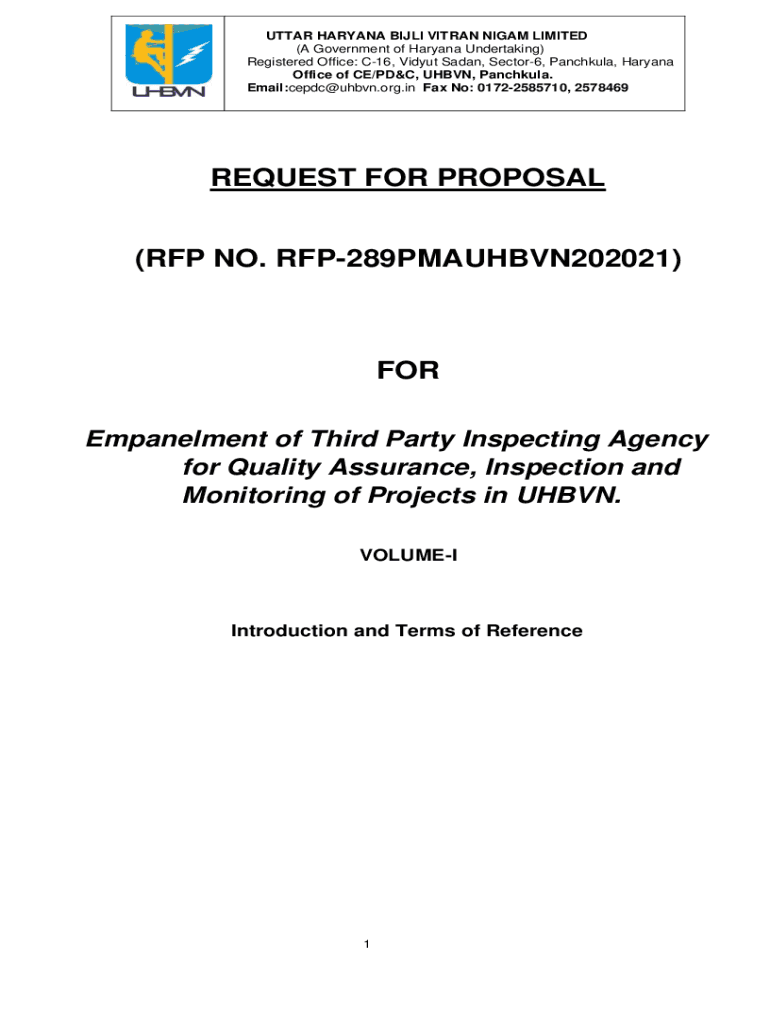 Fillable Online uhbvn org C16, Vidyut Sadan, Sector6, Panchkula