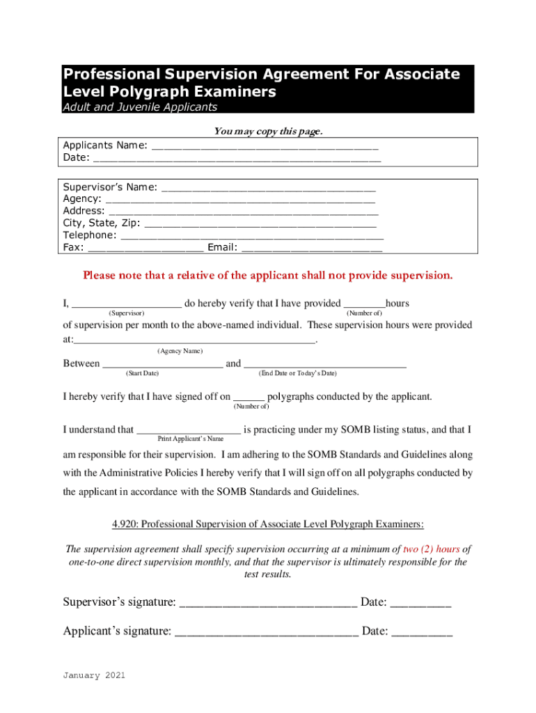Fillable Online Clinical Supervisor Attestation Form Fax Email Print