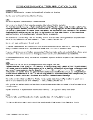 application for breeder's prefix - Dogs Queensland